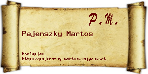 Pajenszky Martos névjegykártya